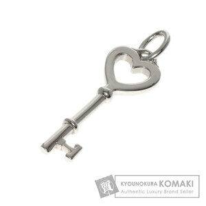 Tiffany Co Heart Key Pendant Silver